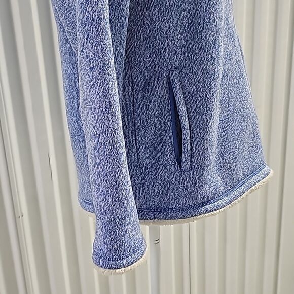 Talbots Sherpa Yoke Trim Jacket, Size Medium Petite, Ultramarine Blue - Picture 5 of 10